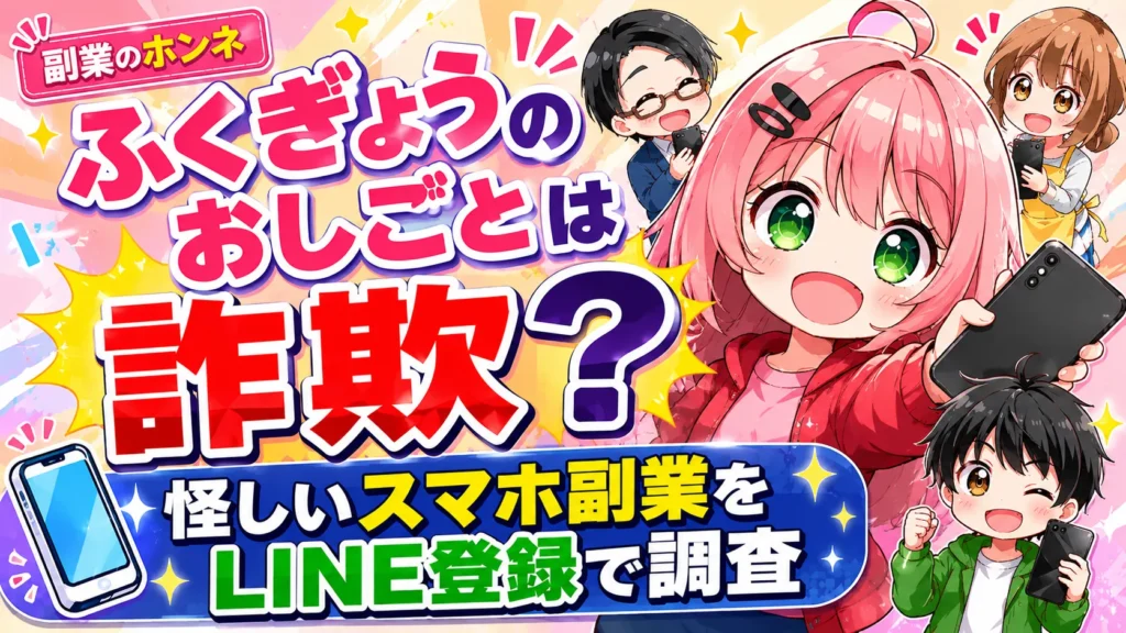 ふくぎょうのおしごとは詐欺？怪しいスマホ副業をLINE登録で調査