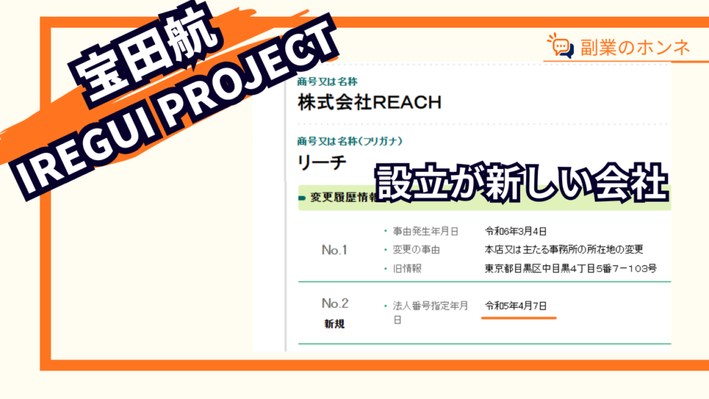 株式会社REACHは設立が新しい会社